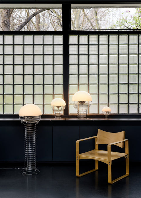 VERPAN Wire Floor Lamp Ø40 with White Shade