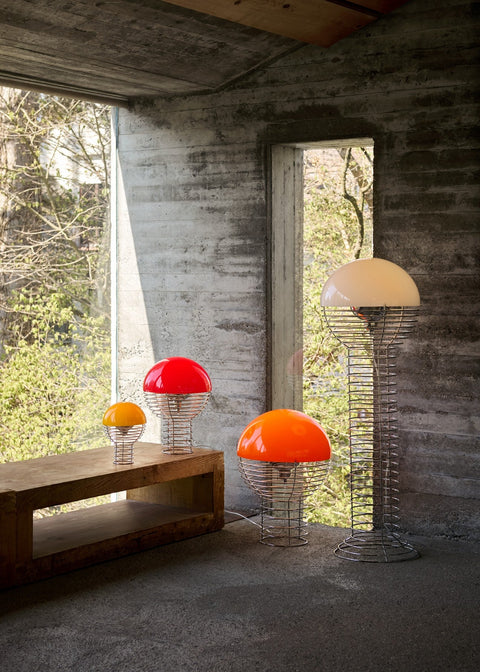 VERPAN Wire Floor Lamp Ø40 with White Shade