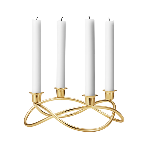 Georg Jensen Gold-Plated Season Candleholder