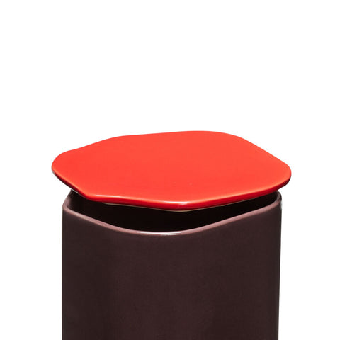 Amare Canister with Lid Large Burgundy/Red