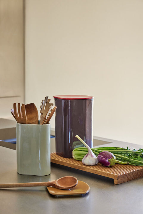 Amare Canister with Lid Large Burgundy/Red