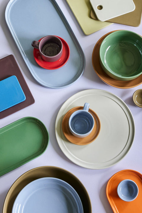 Amare Cup/Saucer Light blue/Brown