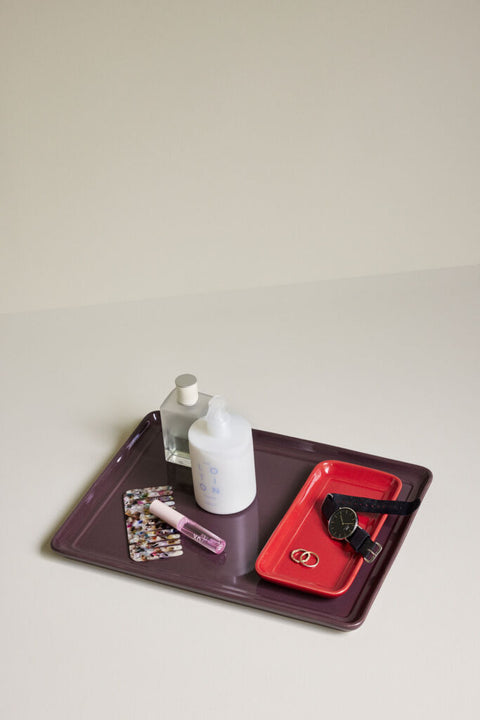 Amare Tray Burgundy/Red (set of 2)