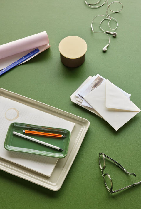 Amare Tray Sand/Green (set of 2)