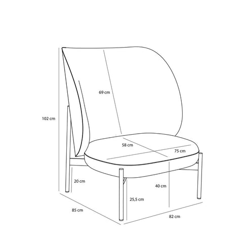 Area Lounge Chair Petrol