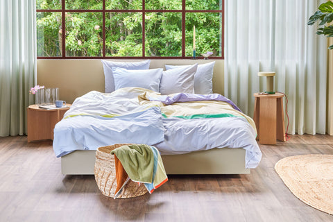 Block Bed Linen 60/200 Beige/Multicolour