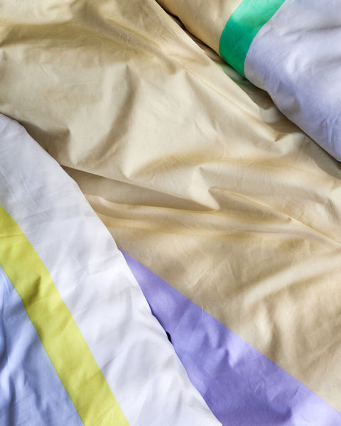 Block Bed Linen 60/220 Light blue/Multicolour