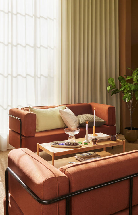 Block Sofa Maroon