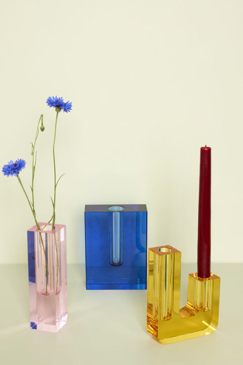 Block Vase Blue