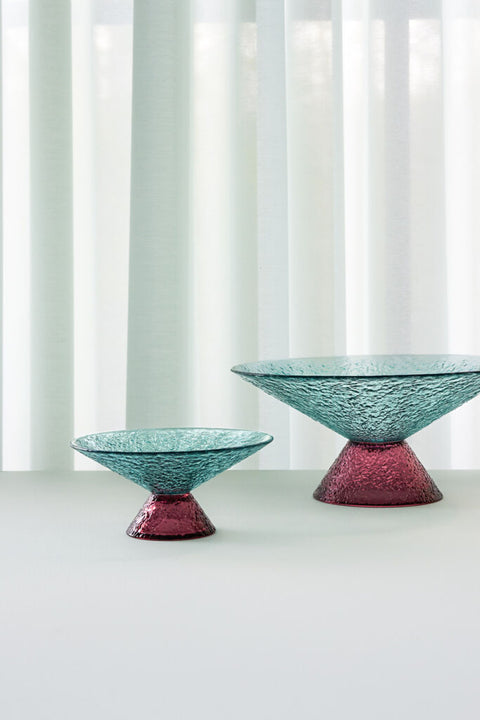 Bonbon Glass Bowl Large Blue/Red