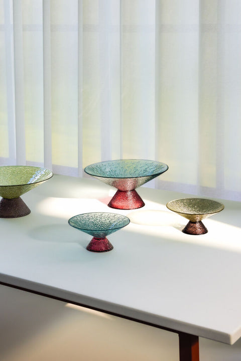Bonbon Glass Bowl Medium Green/Brown