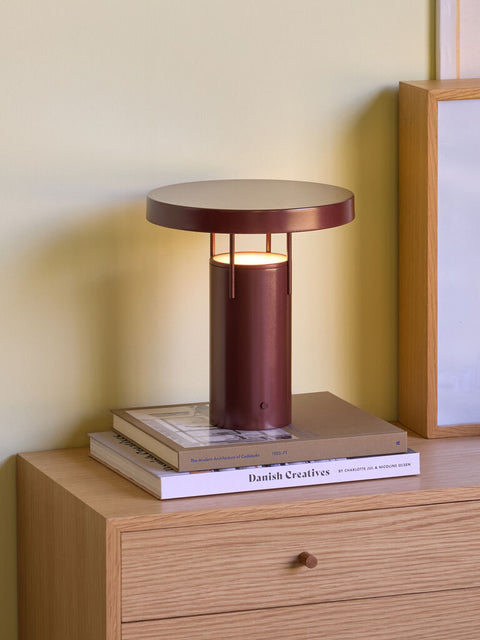 BringMe Portable Lamp Metallic Burgundy