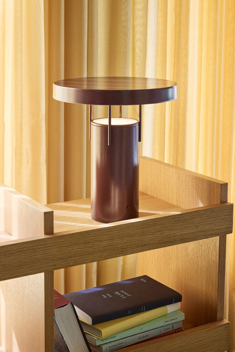 BringMe Portable Lamp Metallic Burgundy