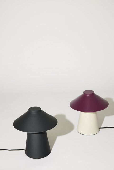 Chipper Table Lamp Sand/Burgundy
