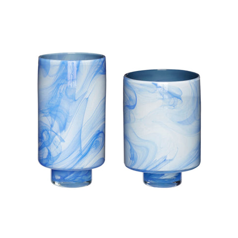 Cloud Vases Blue/White (set of 2)