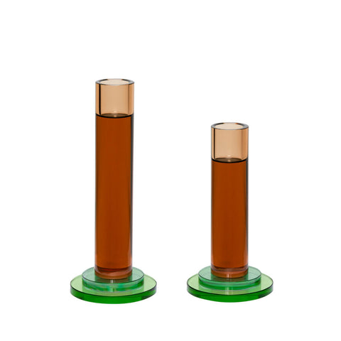 Comet Candleholder Amber (set of 2)