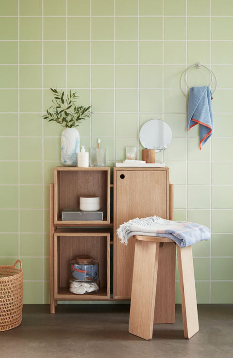 Cube Console Table Natural
