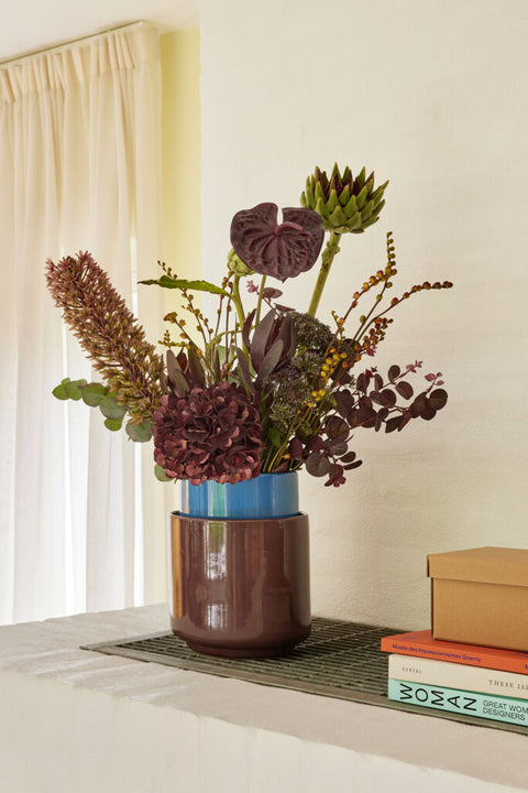 Deux Pots Maroon/Blue (set of 2)