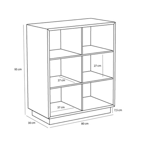 Disco Shelf Unit Small Natural