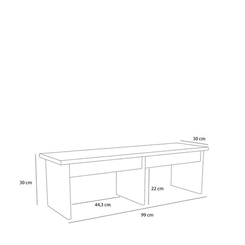 Doppio Side Table Natural