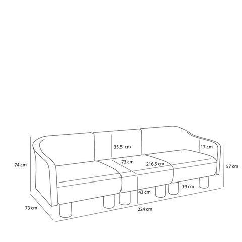 Elegance Sofa Light green