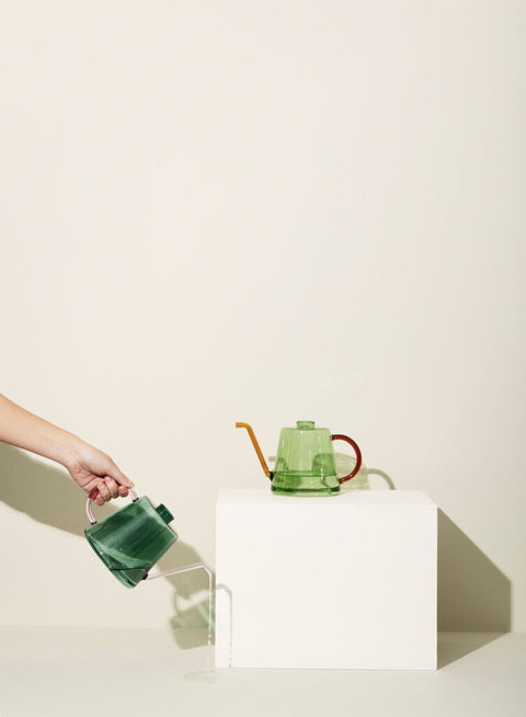 Flora Watering Can Green/Amber