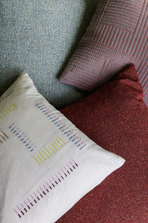 Floy Cushion Brown/Red