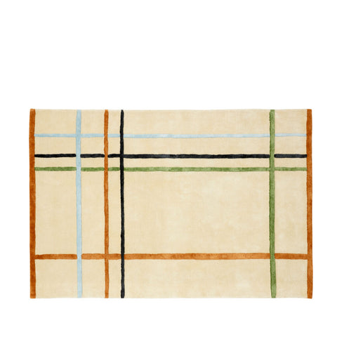 Fluffy Rug Beige/Multicolour
