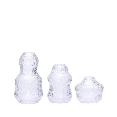 Fuyu Vases Clear (set of 3)