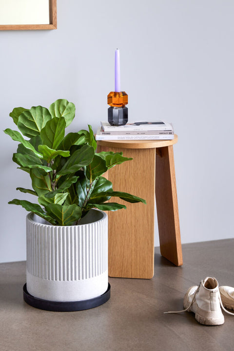 Gem Candlestick Orange/Grey