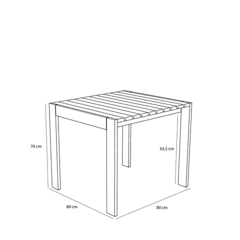Haus Dining Table Small Brown