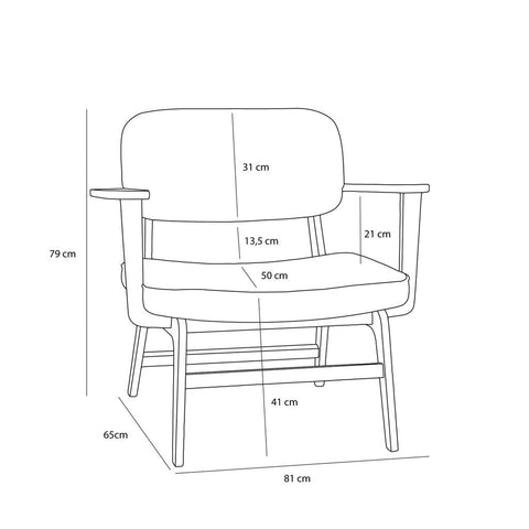 Haze Lounge Chair Dark Brown