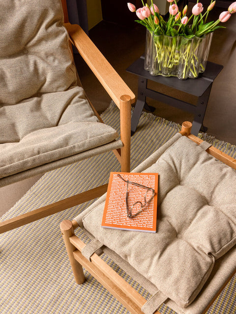 Heritage Armchair/Footstool Natural/Beige