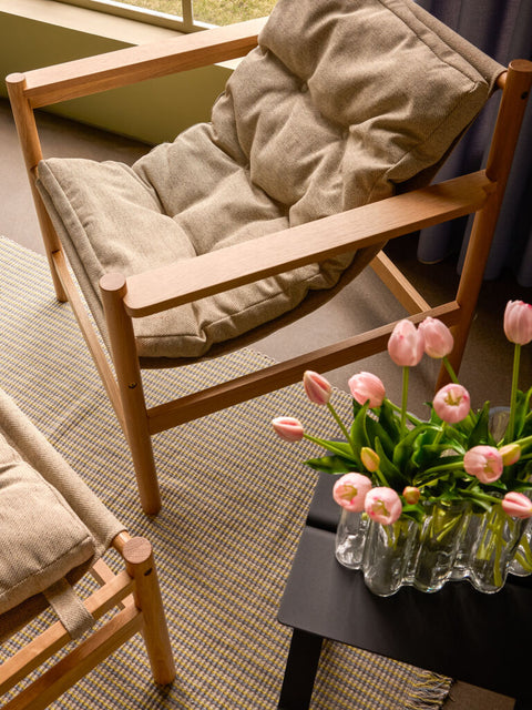 Heritage Armchair/Footstool Natural/Beige
