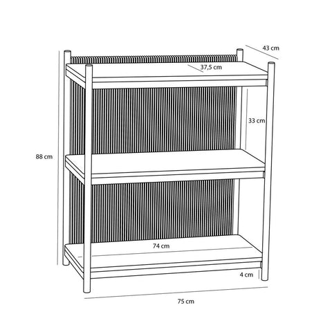 Heritage Shelf Unit Small Natural