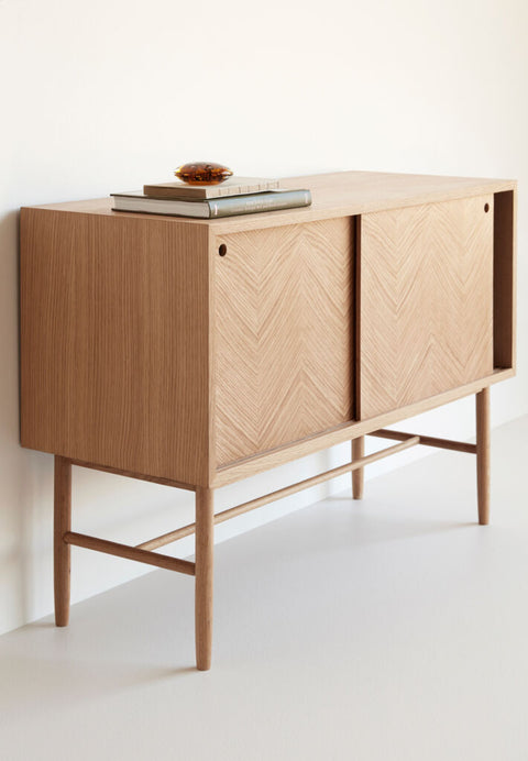 Herringbone Dresser Sliding Doors Natural