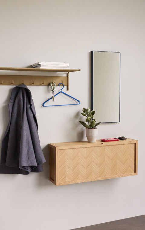 Herringbone Shoe Cabinet Large Natural