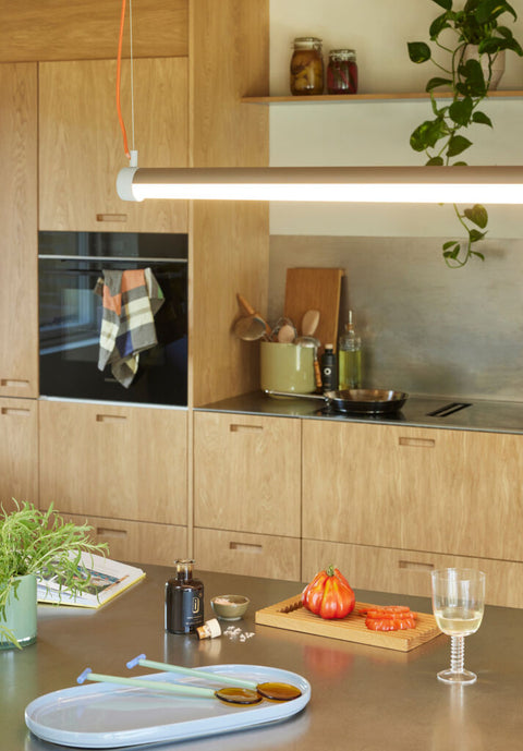 Interplay Pendant L 85cm Brown/Blue/Orange