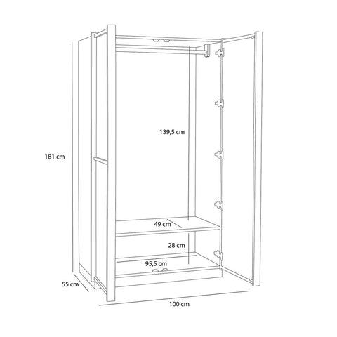 Kura Wardrobe Large Natural