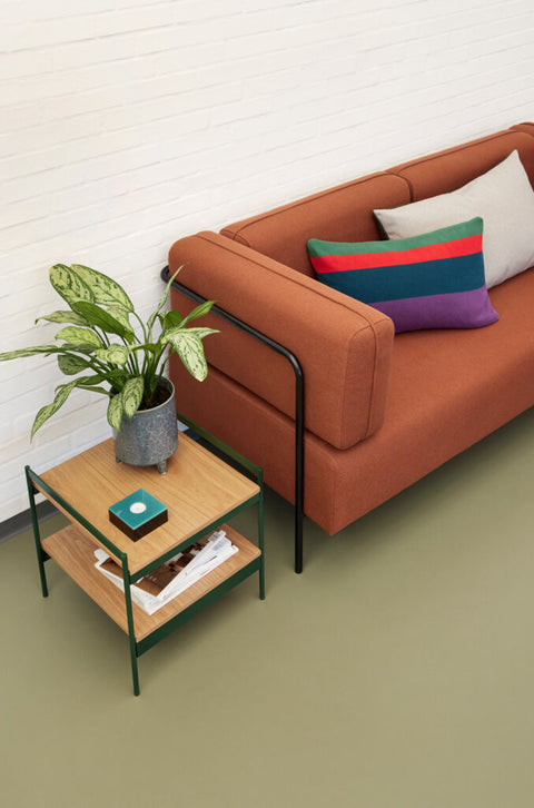Line Cushion Knitted Green/Red/Purple