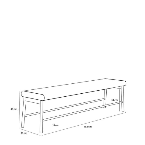 Long Bench Light green