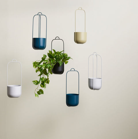 Lotus Hanging Pots Light grey (set of 2)