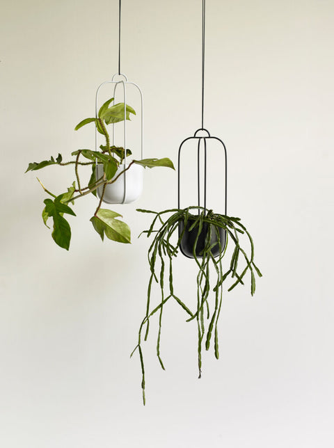 Lotus Hanging Pots Light grey (set of 2)