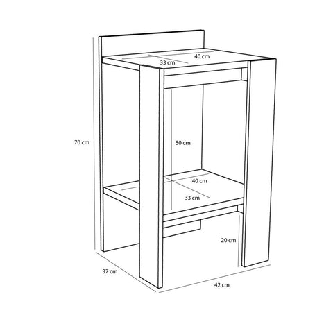 Merge Bedside Table Natural