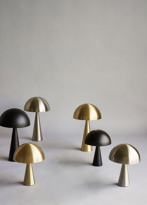 Mush Table Lamp Tall Brass