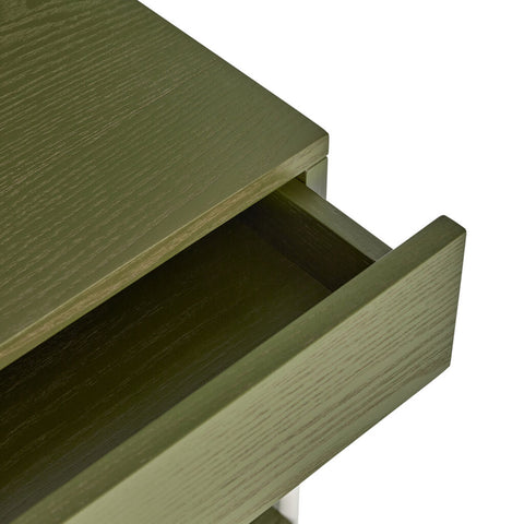 Noir Bedside Table Green/Off white
