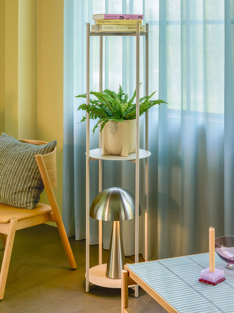 Norm Shelf Unit Cylinder Light grey