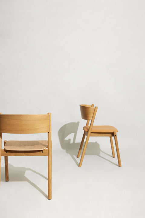 Oblique Dining Chair Natural