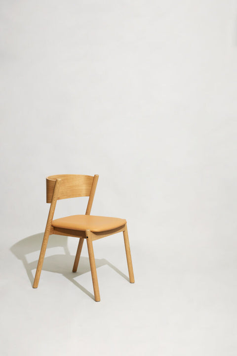 Oblique Dining Chair Seat Natural