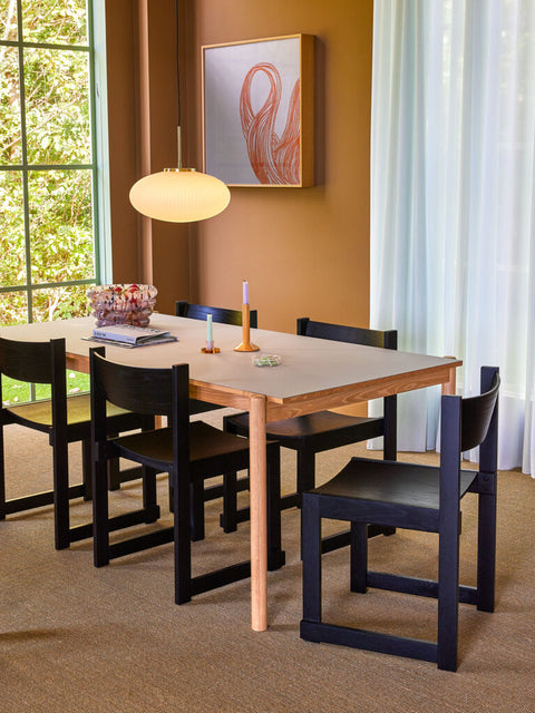 Oblique Dining Table Rectangular Grey